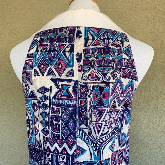 🌺 Vintage Barkcloth Maxi-Dress Muu-Muu 1970s - Picture 7 of 8